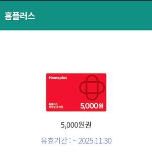 홈플러스 5천원 모바일 금액권