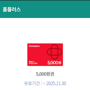 홈플러스 5천원 모바일 금액권