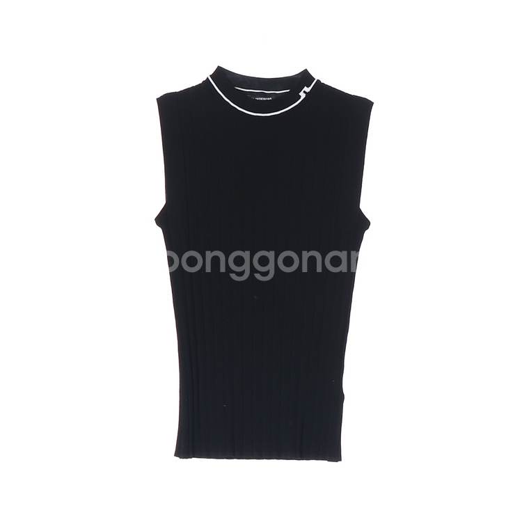 [XS]제이린드버그 블랙 골지 민소매 나시 니트 골프 베스트--0