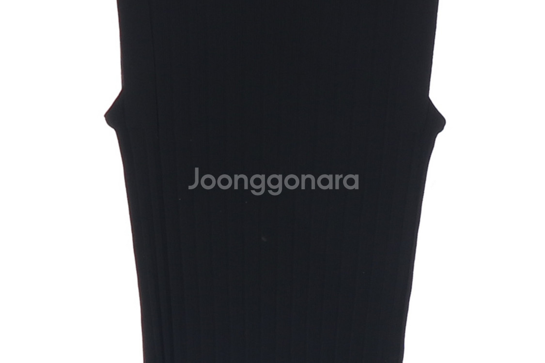 [XS]제이린드버그 블랙 골지 민소매 나시 니트 골프 베스트--2