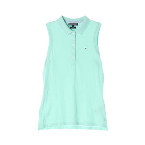 [S]타미힐피거 민트 스몰로고 민소매 PK 카라티 폴로 티셔츠