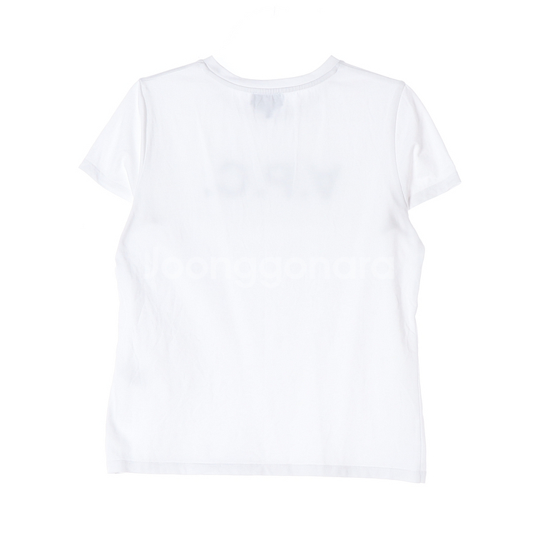 (정품)[S]아페쎄 화이트 APC 로고 프린팅 반팔 캡소매 티셔츠--3