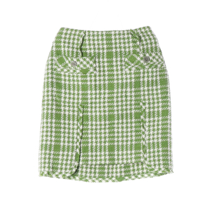 [S]럭키슈에뜨 그린 체크 트위드 스커트 치마