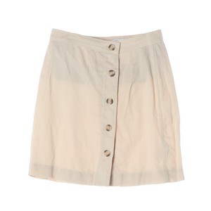 [M]앤아더스토리즈 린넨 베이지 버튼 미니 스커트 치마