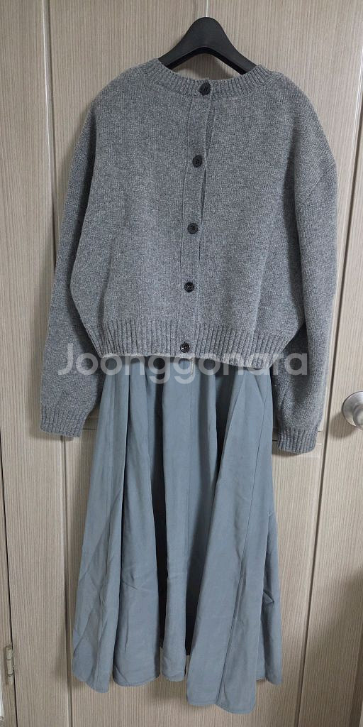 시스템 백 버튼업 니트 탑 드레스 랑방 마인 타임--2