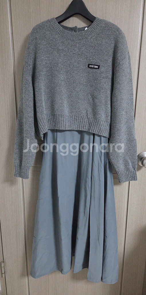 시스템 백 버튼업 니트 탑 드레스 랑방 마인 타임--1