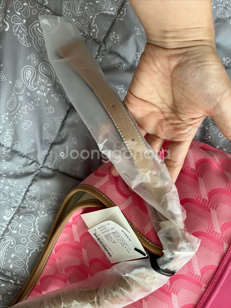 새제품 로사케이 그랑색 자카드 숄더 플라밍고--5