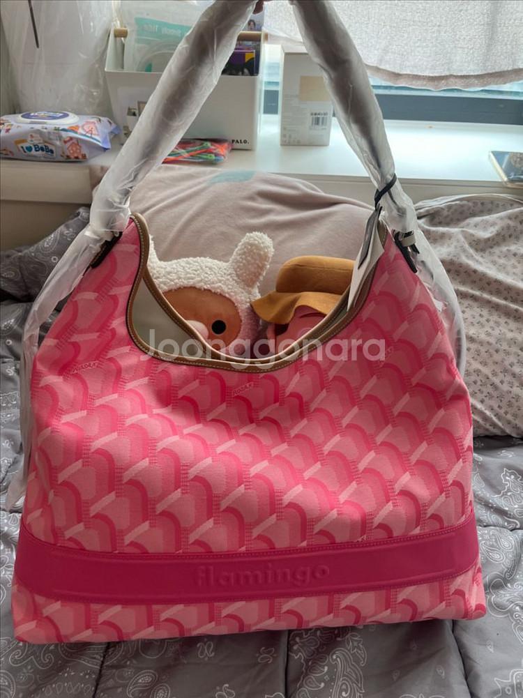 새제품 로사케이 그랑색 자카드 숄더 플라밍고--9