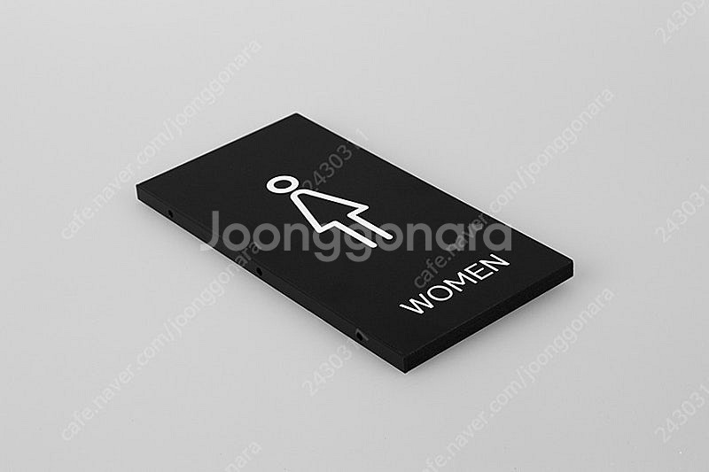 화장실 직사각형 돌출 사인 여자 표시 화장실 표지판 픽토그램 표시 블랙 새제품 판매--4