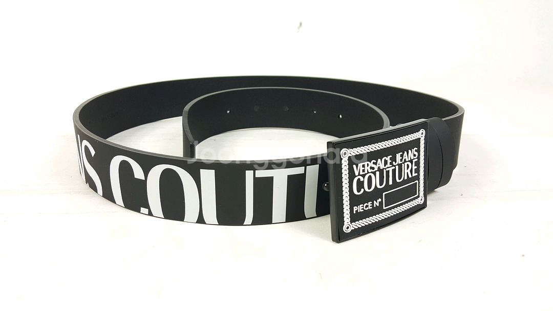 베르사체진스 사각 박스 로고 남성 가죽 벨트--6