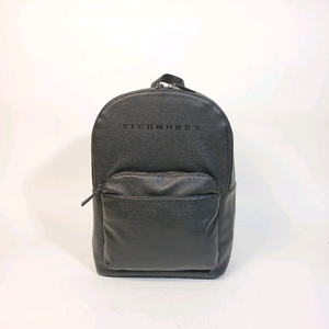 존리치몬드 X 검정색 가죽 남성 백팩