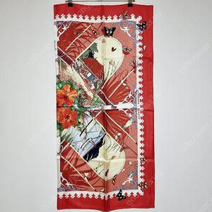 (정품) HERMES 에르메스 실크 스카프 (레드계열)