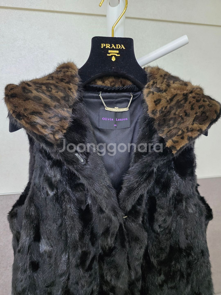 올리비아로렌 밍크 조끼 베스트 95사이즈--2