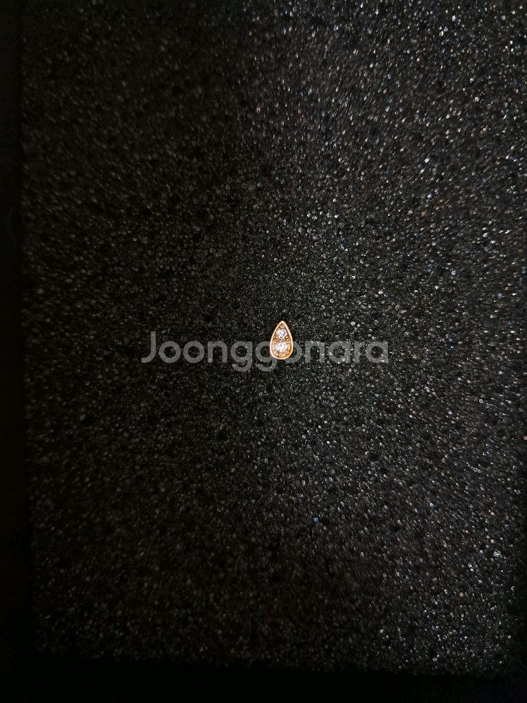 물방울큐빅 14k 피어싱 1개--0