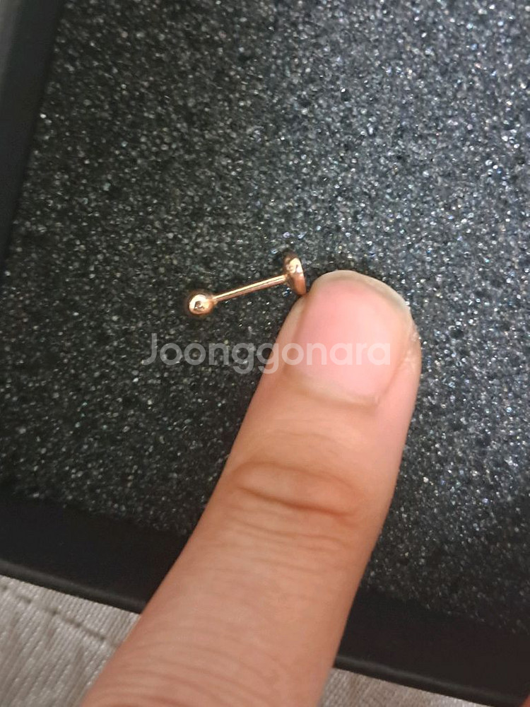 물방울큐빅 14k 피어싱 1개--3