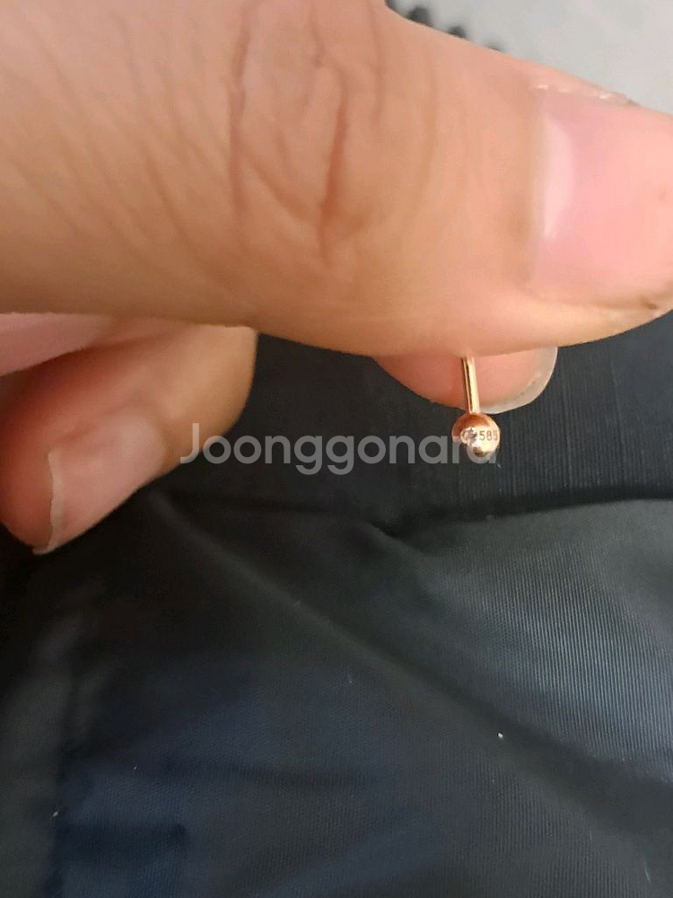 물방울큐빅 14k 피어싱 1개--2