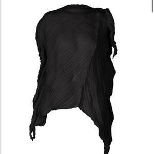 이세이미야케 링클드 트위스트 탑 블랙