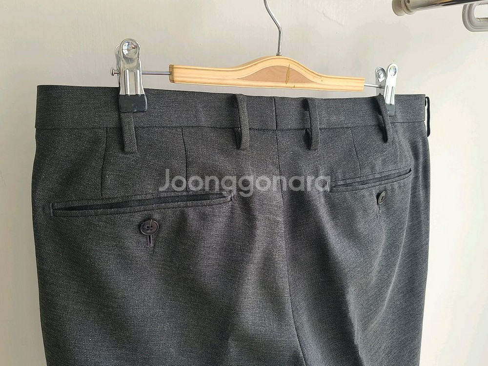 남성 유니클로 봄여름 정장바지 폴리에스터 팬츠 차콜 / 무신사 에피그램 마인드브릿지--5