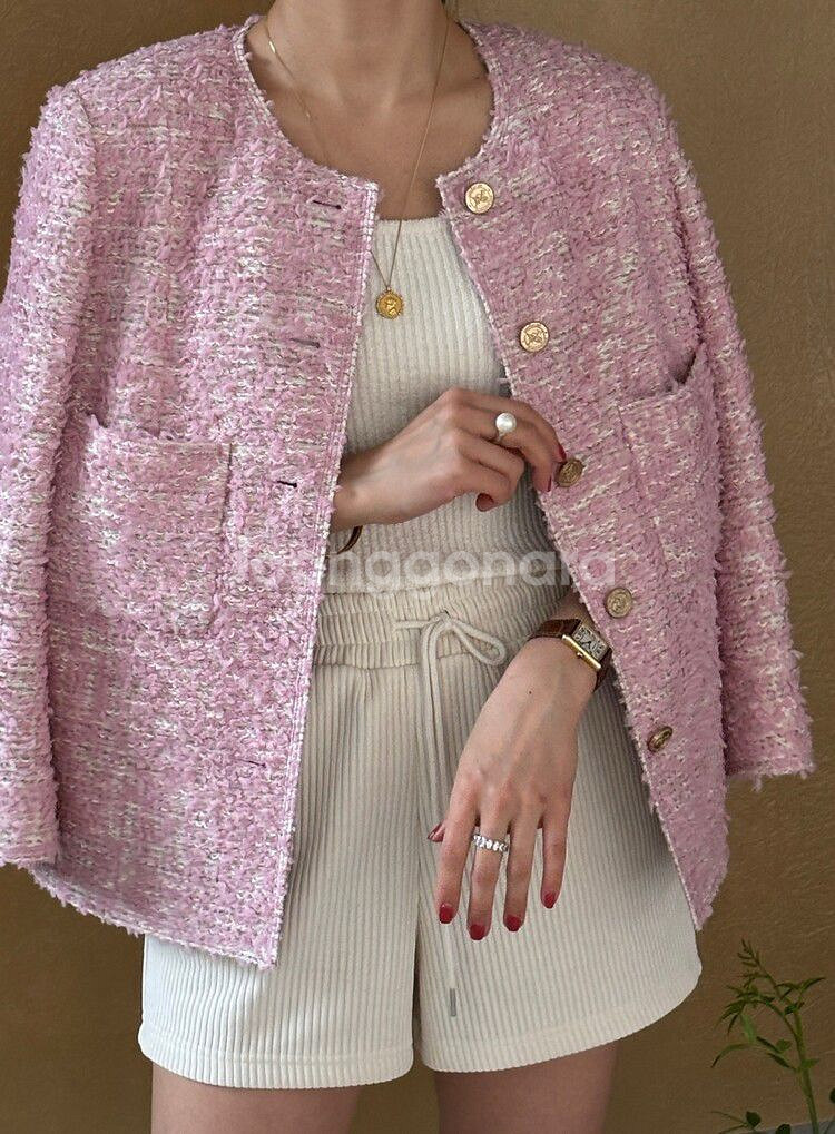 아뜰리에 드 쎄모먼 [ Louise Tweed Jacket 36사이즈 ] 새상품--5