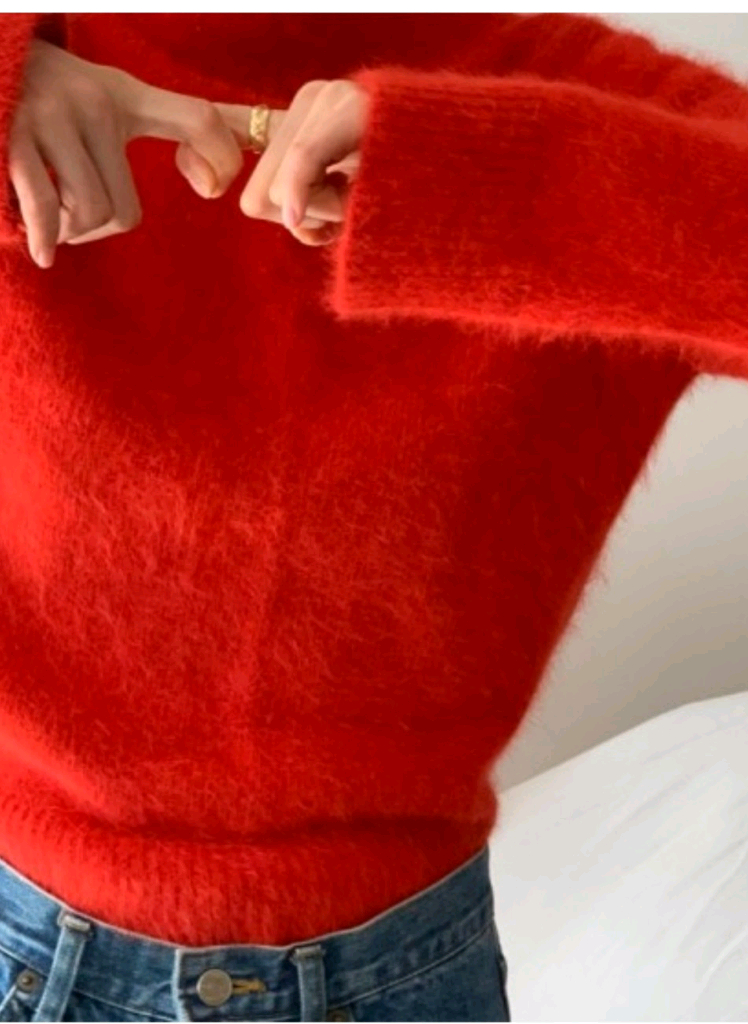 모네마켓 리본빛 니트 스웨터 이미지