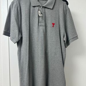 아미 스몰하트 로고 폴로 셔츠 헤더그레이 L