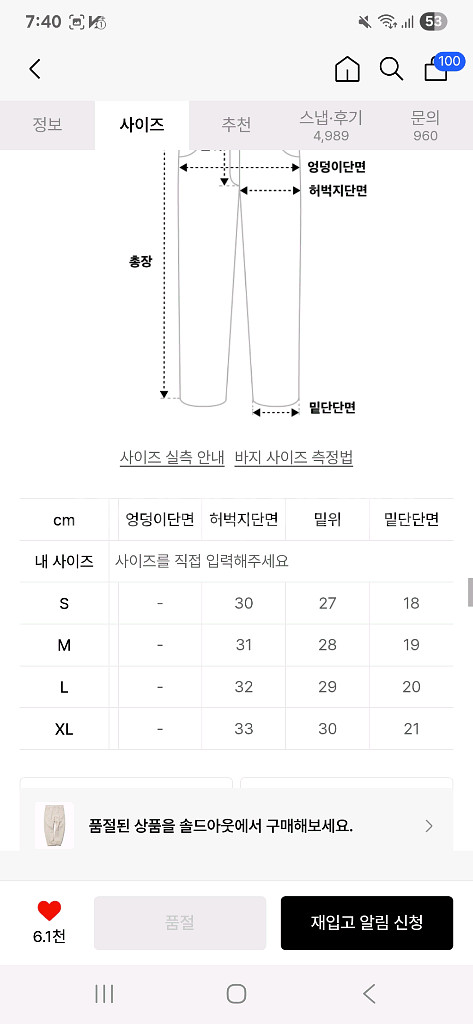 새제품 유니폼브릿지 크림팬츠 m사이즈--2