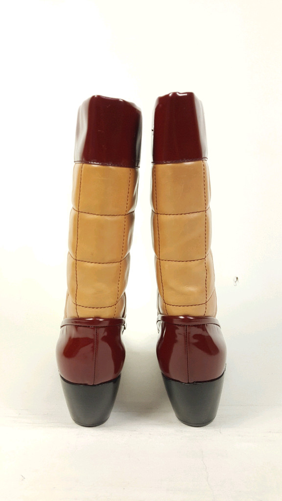 마크제이콥스 자주색 에나멜 가죽 여성 미들 부츠 이미지