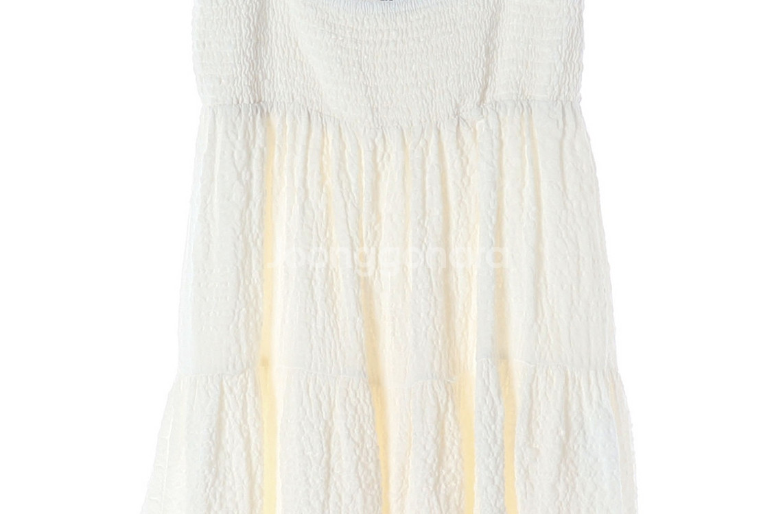 [L]자라 화이트 스모킹 뷔스티에 A라인 나시 원피스 드레스--2