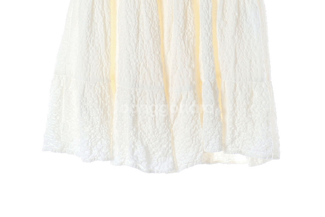 [L]자라 화이트 스모킹 뷔스티에 A라인 나시 원피스 드레스--3