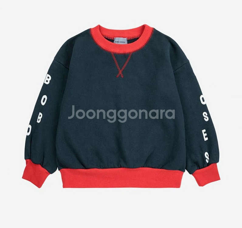 보보쇼즈 컬러 블록 맨투맨--0