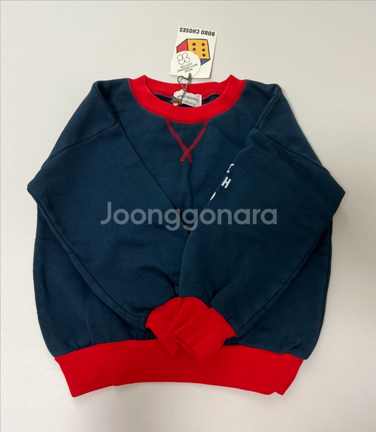 보보쇼즈 컬러 블록 맨투맨--1