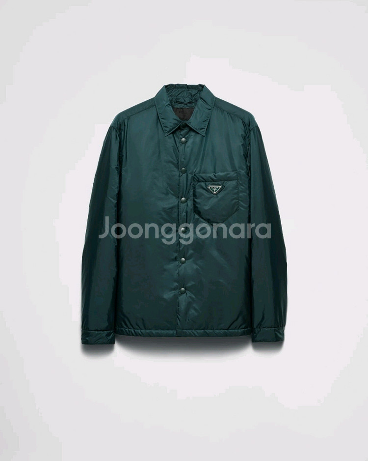 프라다 / 리나일론 셔츠 패딩 새제품 / S 국내100--0