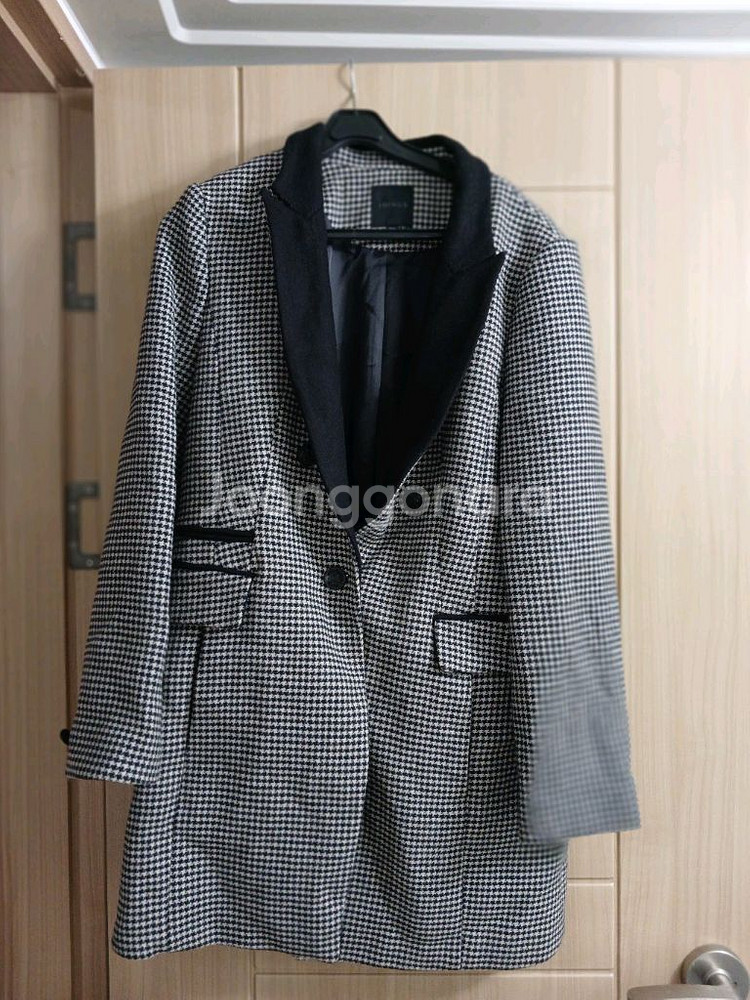 조이너스 체크 패턴 자켓--0