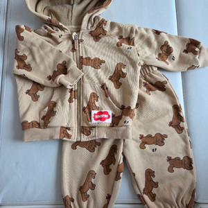 곰돌이 후드집업 바지 세트