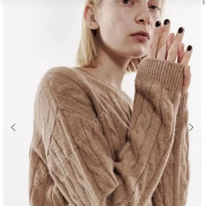 fyeo 바넷 케이블 니트 카멜