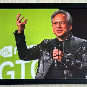 엔비디아 젠슨황 친필 싸인 사진 포토 액자