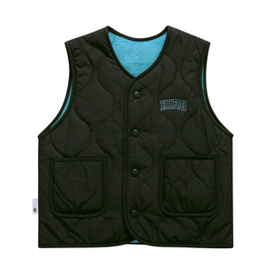 (20%할인)히로 블랭크 리버시블 베스트 블랙 조끼 160 새상품 할인가