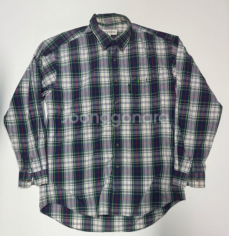 코오롱 스포츠 오버핏 이쁜 체크셔츠 XL--0