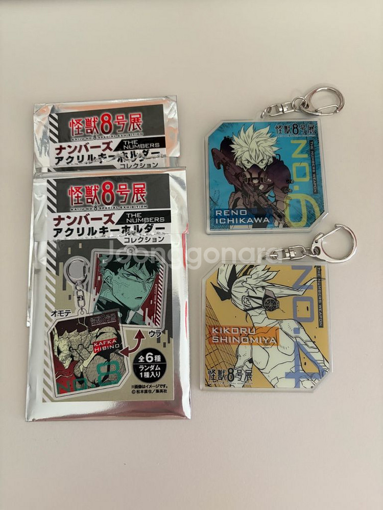 괴수8호 원화전 양면 아크릴 키링 레노 키코루 일괄--0