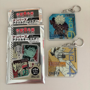 괴수8호 원화전 양면 아크릴 키링 레노 키코루 일괄