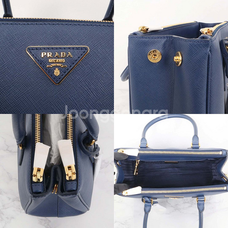프라다 사피아노 미디엄 더블지퍼 토트백 1BA863--4
