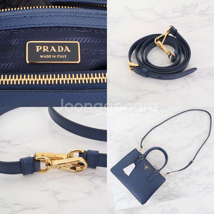 프라다 사피아노 미디엄 더블지퍼 토트백 1BA863--5