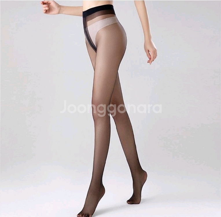 시스루 블랙 T누드 팬티스타킹--0