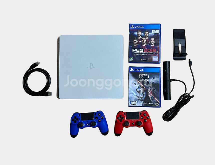 PS4 슬림 1TB + 컨트롤러 2개 + 게임 2종--0