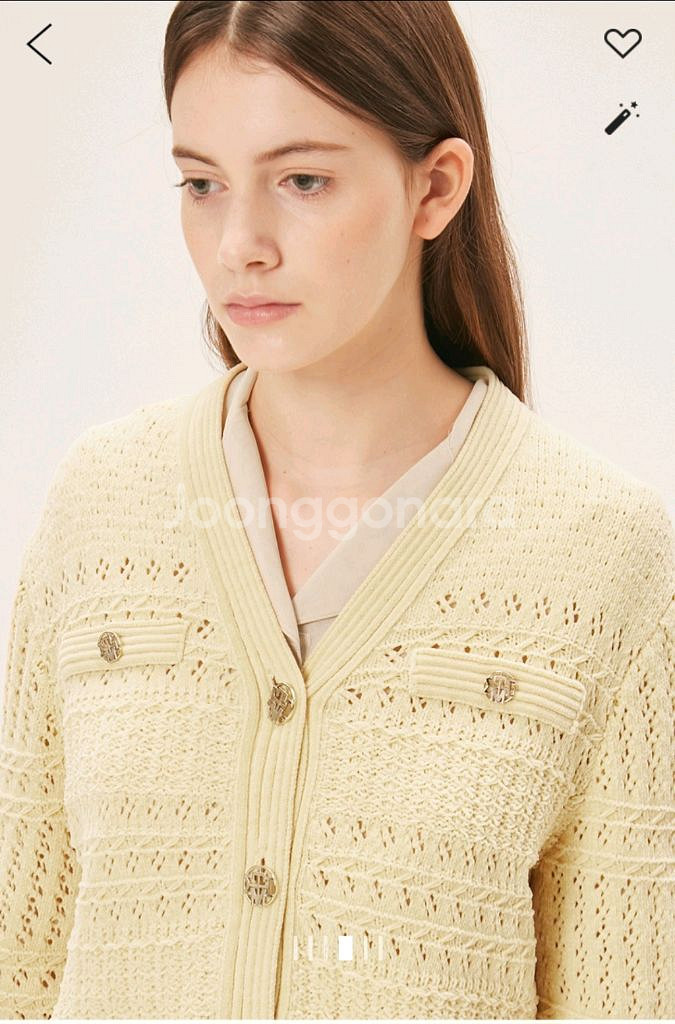 타임 벨벳 크로셰 가디건 (랑방,마인,타임,더캐시미어)--2