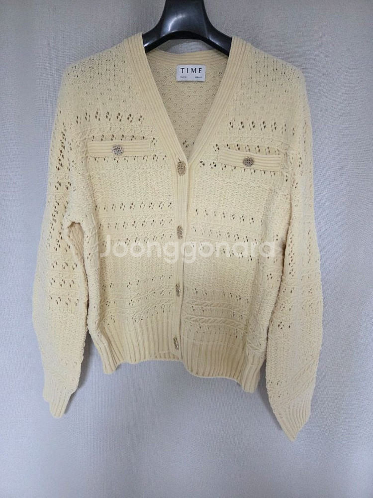 타임 벨벳 크로셰 가디건 (랑방,마인,타임,더캐시미어)--4