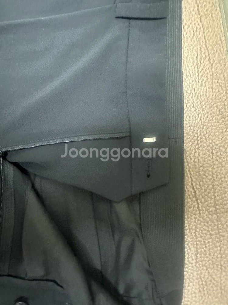 시스템옴므 밑단 슬릿 와이드 슬렉스 블랙--3