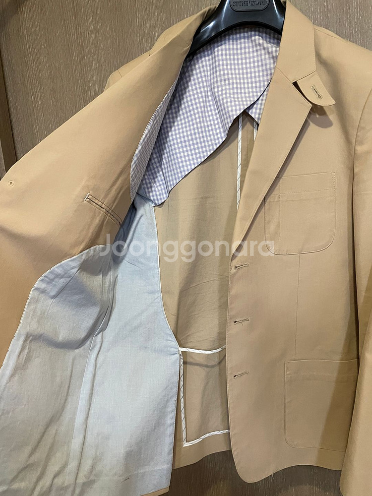 모디파이드 베이지 면 블레이저 자켓 L/100 사이즈 판매--2