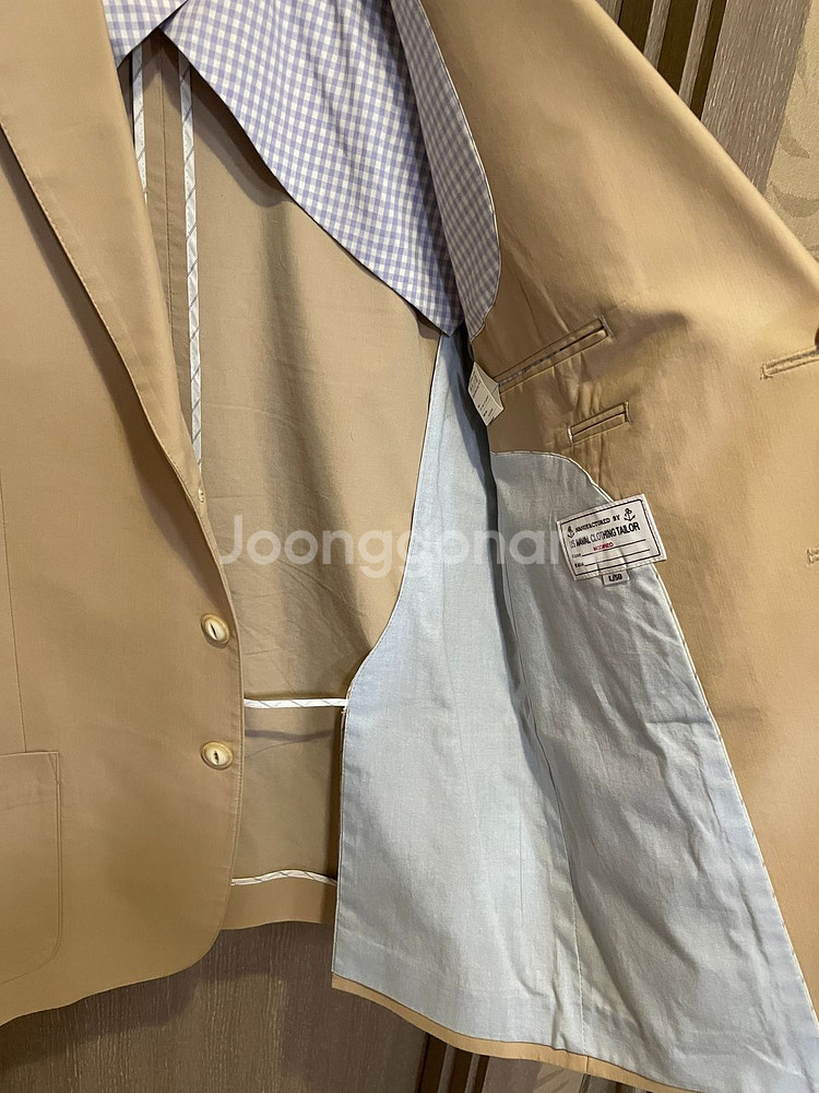 모디파이드 베이지 면 블레이저 자켓 L/100 사이즈 판매--1