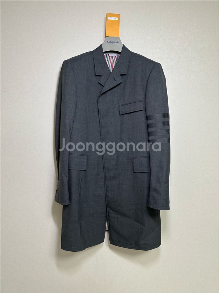 백화점판 톰브라운 사선 체스트필드 코트 2size--1